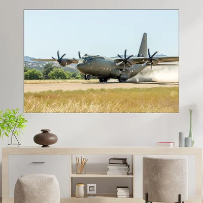 Товарен самолет С-130 - картина пано за стена