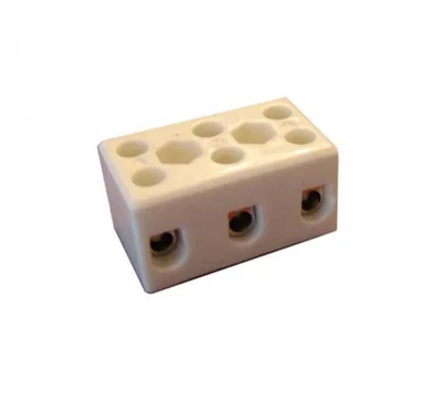Клема тройна порцеланова 2.5мм²
