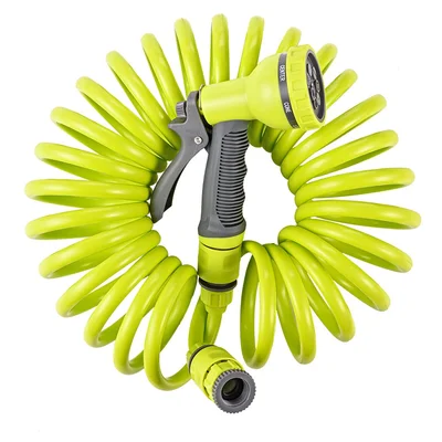 Комплект спираловиден маркуч 7.5 м с пистолет и конектори HERLY