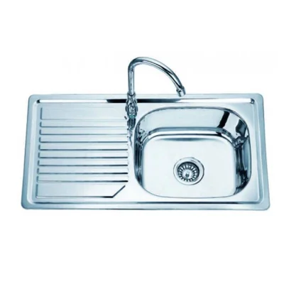 Кухненска мивка алпака с ляв плот 81х43.5х16см INTER CERAMIC