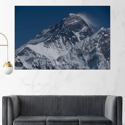 Връх Еверест в Хималаите - картина пано за стена
