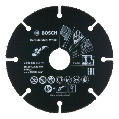 Диск за дърво и пластмаса Carbide Multi Wheel 115 мм BOSCH