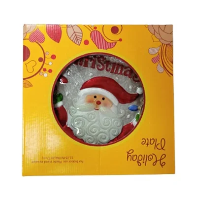 Коледно стъклено плато Ø28 см