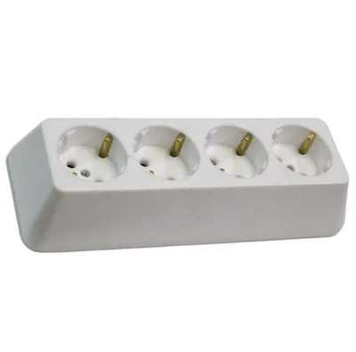 Разклонител 4-ка бял без кабел