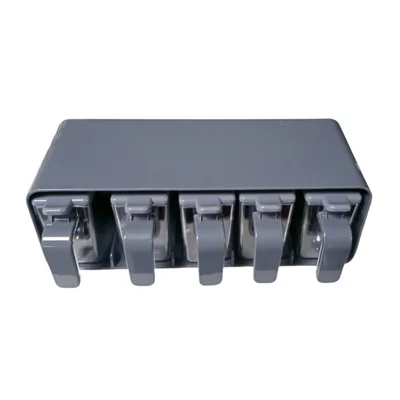 Комплект от 5 съда за подправки с лъжички 250 мл Grey HEREVIN