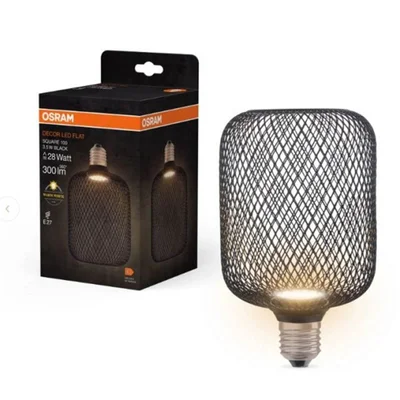 LED лампа Е27 3.5 W Flat Square 100 черна OSRAM