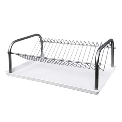 Метален сушилник за съдове с тава едно ниво