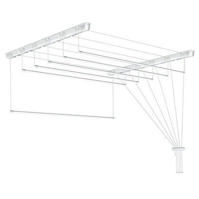 Таванен простир 6x200 см бял SEPIO