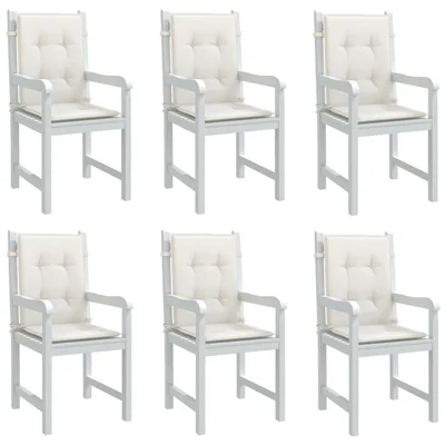 Възглавници за столове 6 бр меланж кремави 100x50x4 см плат - VL4002453