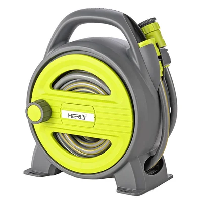 Макара за маркуч с бързо навиване 10 м + 1.5 м и конектори HERLY