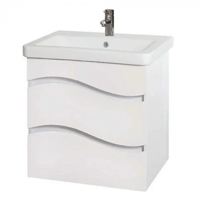 Шкаф за баня с мивка Галакси бял MAKENA