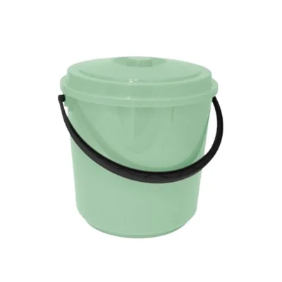 Кофа с капак 16 л светлозелена RECA PLAST
