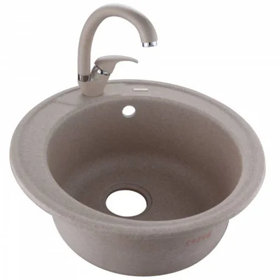 Кухненска гранитна мивка Дита 19.5х49см със смесител INTER CERAMIC