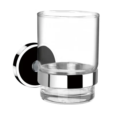 Поставка за четки за зъби Елла хром и черно INTER CERAMIC