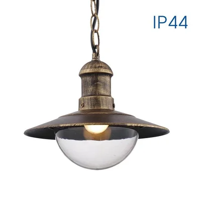 Висящ фенер Riviera H010/AB античен месинг IP44 VIVALUX
