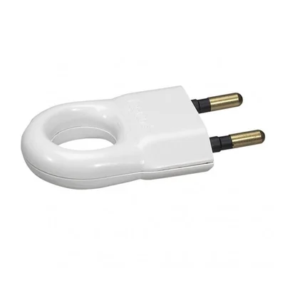 Бял щепсел с ринг 2Р 6А Legrand