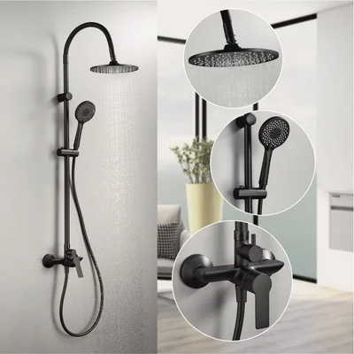 Душ система със смесител Alisado Black ICT 6544MB INTER CERAMIC