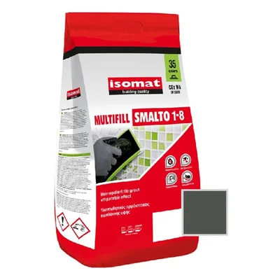 Фуга 1-8 мм 2 кг тъмносив 10 Multifill Smalto ISOMAT