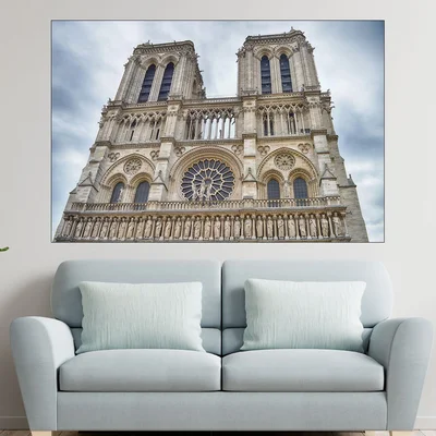 Катедралата Нотр-дам в Париж  - картина пано за стена