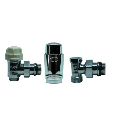 Радиаторен ъглов сет Cayman-5 Chrome THS THERMOSTYLE