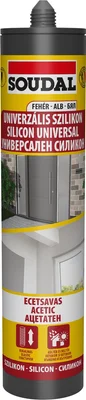 Универсален силикон бял 280мл SOUDAL/103234