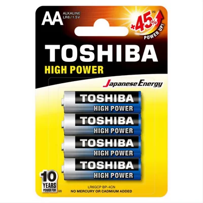 Алкални батерии AA LR6 4 бр. TOSHIBA
