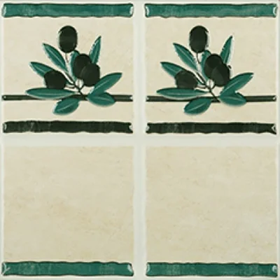 Декор 20х20 см Tоскана антрацит 7198 KAI