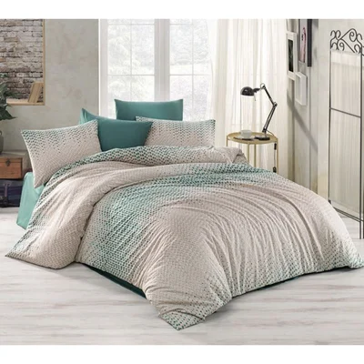 Единичен спален комплект 3 части 100% памук Зелени точки ZAMBAK