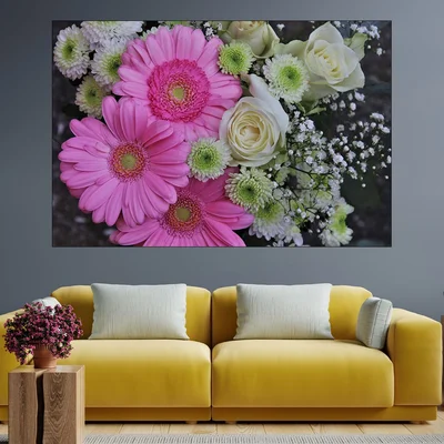 Красив букет от цветя  - картина пано за стена