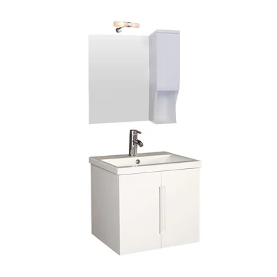 Шкаф с мивка, огледален шкаф и LED осветление за баня INTER CERAMIC