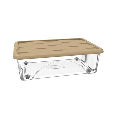 Кутия за съхранение с колела 30 л Dune бежов капак RECA PLAST