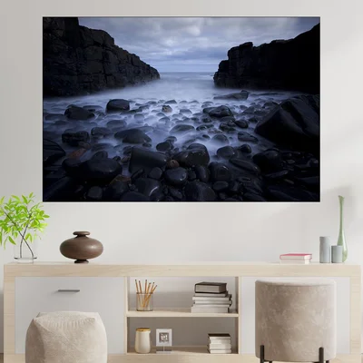 Морски каменен силует - картина пано за стена