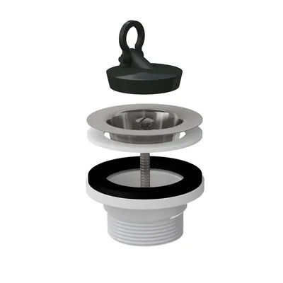 Пластмасово витло за умивалник с неръждаема решетка 1 1/2"