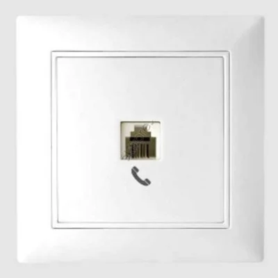 Розетка за телефон бяла - Chinar