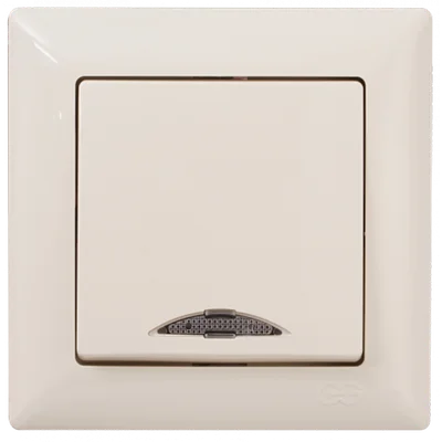 Ключ единичен светещ сх.1 крем Visage - GUNSAN