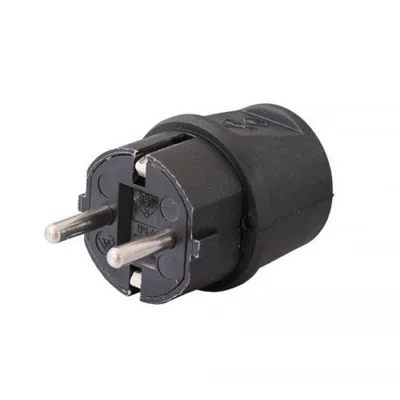 Щепсел шуко гумиран черен 16А/250V - АТРА