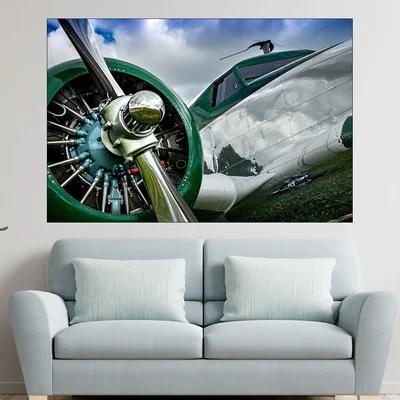 Витло на класически самолет - картина пано за стена
