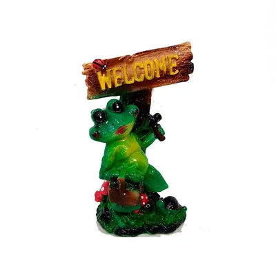 Градинска фигура жаба Welcome