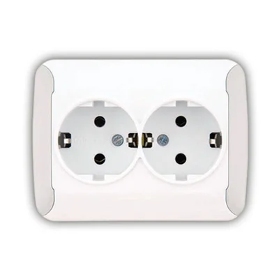 Контакт шуко двоен Fantasy бял 16 A - GUNSAN