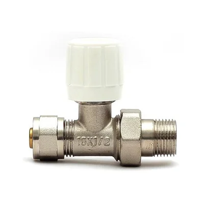 Прав вентил за радиатор с адаптор ф16 x 1/2" THS THERMOSTYLE
