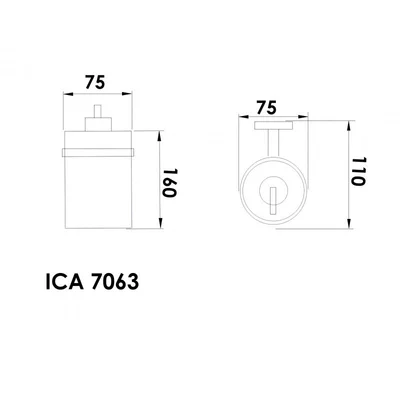 Дозатор за течен сапун "арго"- ica 7063 - INTER CERAMIC