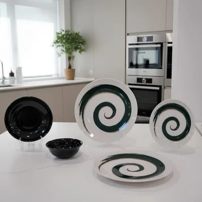 Порцеланов сервиз за хранене 24 части Спирала TOPRAKSAN