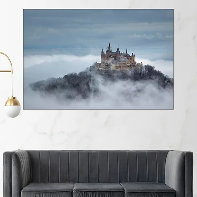 Замък на върха на хълма - картина пано за стена