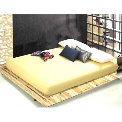 Чаршаф с ластик 90x200x20 см ранфорс екрю RAKLA