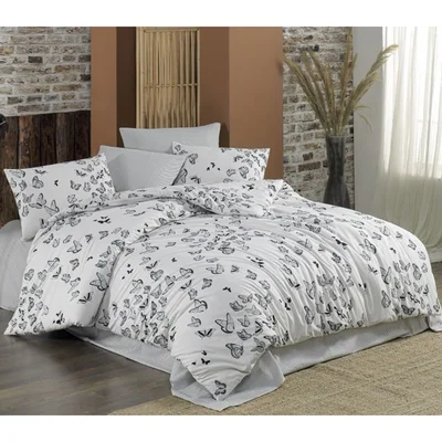 Двоен спален комплект 4 части 100% памук Пеперуди ZAMBAK