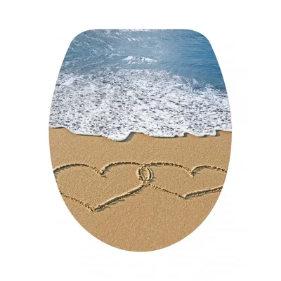 Тоалетна седалка 45.5х37.3см сърца INTER CERAMIC