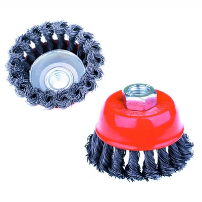 Чашковидна четка за ъглошлайф M14 80мм оранжева MOTIVE