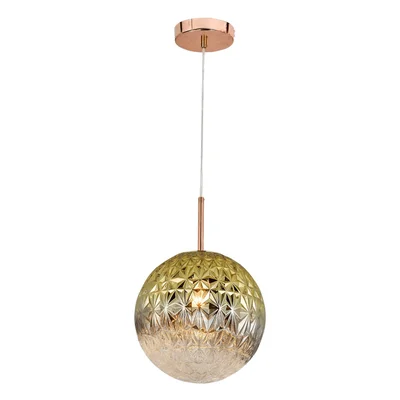 Oсветително тяло абажур 1xE27 Сфера релеф злато GAUSS