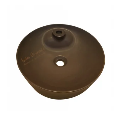 Порцеланов умивалник 43,5х43,5х13см кафяв мат INTER CERAMIC