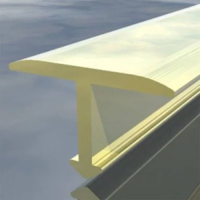 Т-образна алуминиева лайсна за под 15мм матирано злато 2.7м